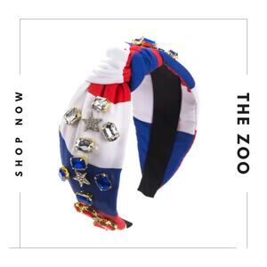 Jeweled Red White and‎ Blue Headband Rhinestones